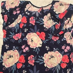 Blue floral hospital gown